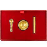 潮宏基第1桶金一生富贵黄金礼盒足金摆件金饭碗定价投资金宝宝礼L