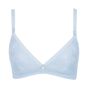 BLOSS/古今花 深V聚拢文胸高颜值透气凉感三角拼棉杯无钢圈内衣薄