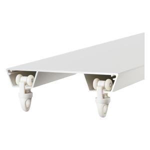 加厚重型连体窗帘轨道顶装双轨静音V型铝合金导轨滑轨窗帘杆滑道