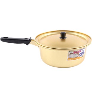 韩国进口黄铝汤锅韩剧同款煮拉面泡面燃气专用单把厨房家用韩式风