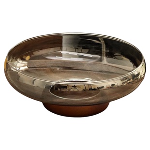 黛慕玻璃水果盘客厅茶几家用新款精致高档果盆零食收纳中式干果盘