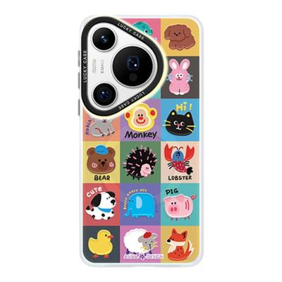 彩格动物适用华为Pura80手机壳新款p60保护套磁吸带支架p70por网红p40pro全包创意的p50可爱por+新款Ultra女