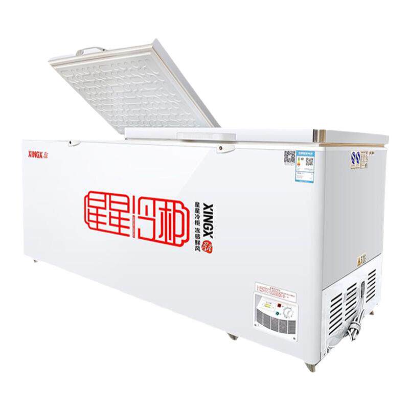 星星冰柜商用冷藏冷冻柜518/718升速冻冰箱大容量卧式冷柜茶叶柜