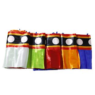 印圆五色围帘藏式帷幔藏传普玛佛堂装饰吉祥裙桌围挂帘5米*35.5cm