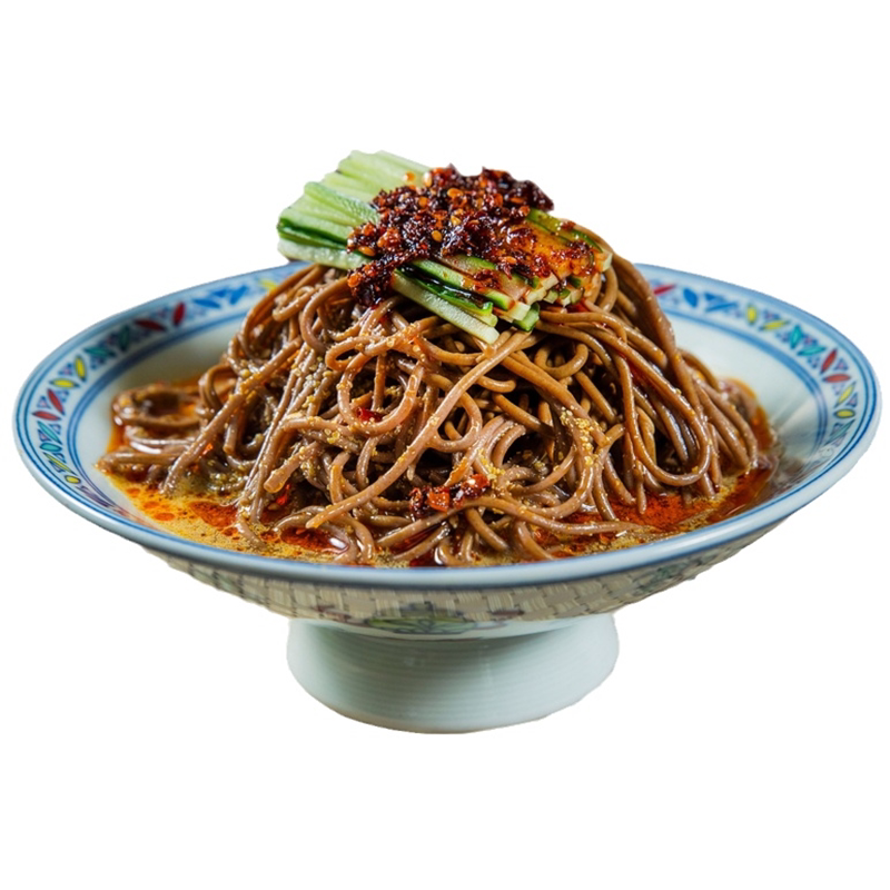 陕西特产荞麦面全杂粮全麦面条荞面饸饹挂面无糖精低脂饸烙圆冷面