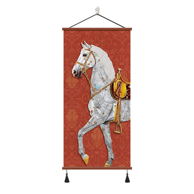 法式复古风玄关装饰画马到成功