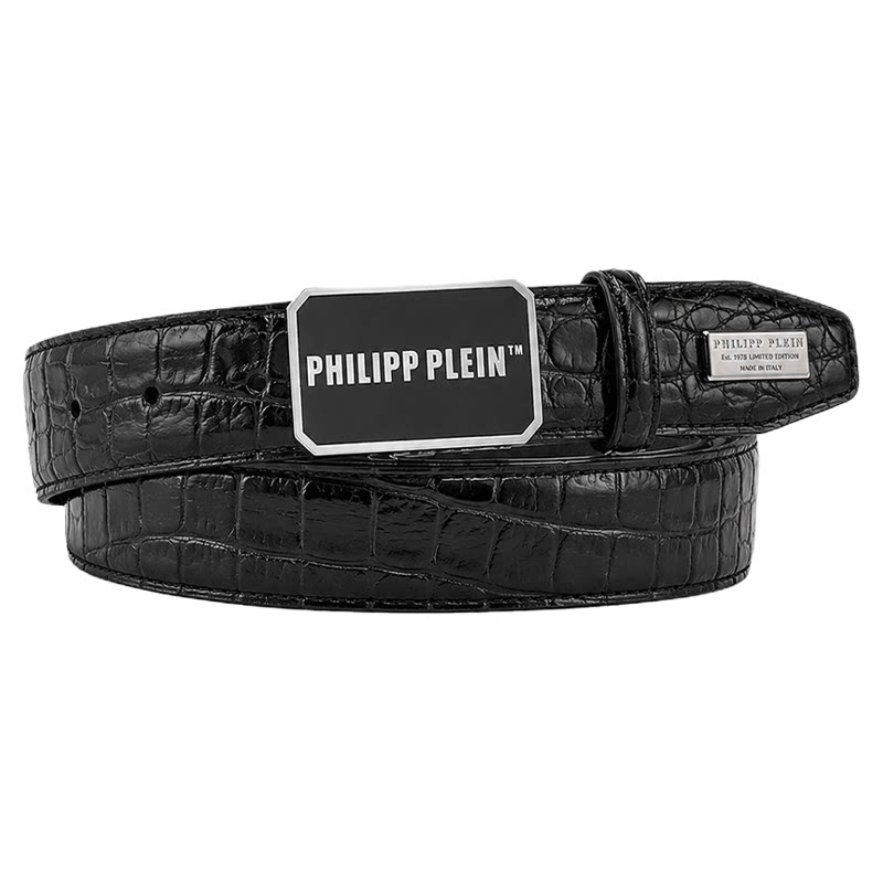PHILIPP PLEIN 2026年新款复古男士皮带日常穿搭装饰真皮腰带男式
