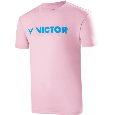 VICTOR胜利羽毛球服2024新款威克多针织透气时尚运动短袖T-40050