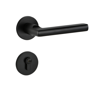 德国KABO简约门锁室内卧室黑色分体卫生间磁吸静音北欧实木房门锁