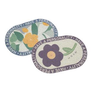 OCE地垫入户门垫地毯防滑浴室卫生间脚垫花卉