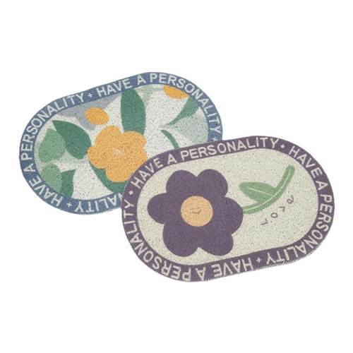 OCE地垫入户门垫丝圈地毯进门防滑耐脏浴室门口卫生间脚垫花卉