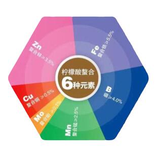 柠檬酸螯合六种微量元素 与磷兼容 叶面肥 复合元素 铁锌锰铜硼钼