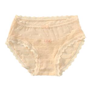 甜美网纱薄款蕾丝少女内裤女款纯欲薄款中腰包臀舒适女生三角裤