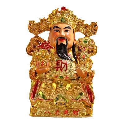 陶瓷财神爷佛像客厅招财摆件套装