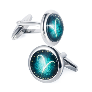 星座袖扣送礼盒装男士袖钉法式衬衫袖口扣白羊金牛双子巨蟹座礼物