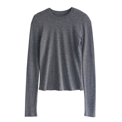 徐大脸吖定制 亲肤裸感天丝绵羊毛打底衫上衣秋修身长袖显瘦T恤女