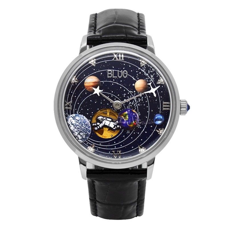 夜光星空宇航员男太空人机械表