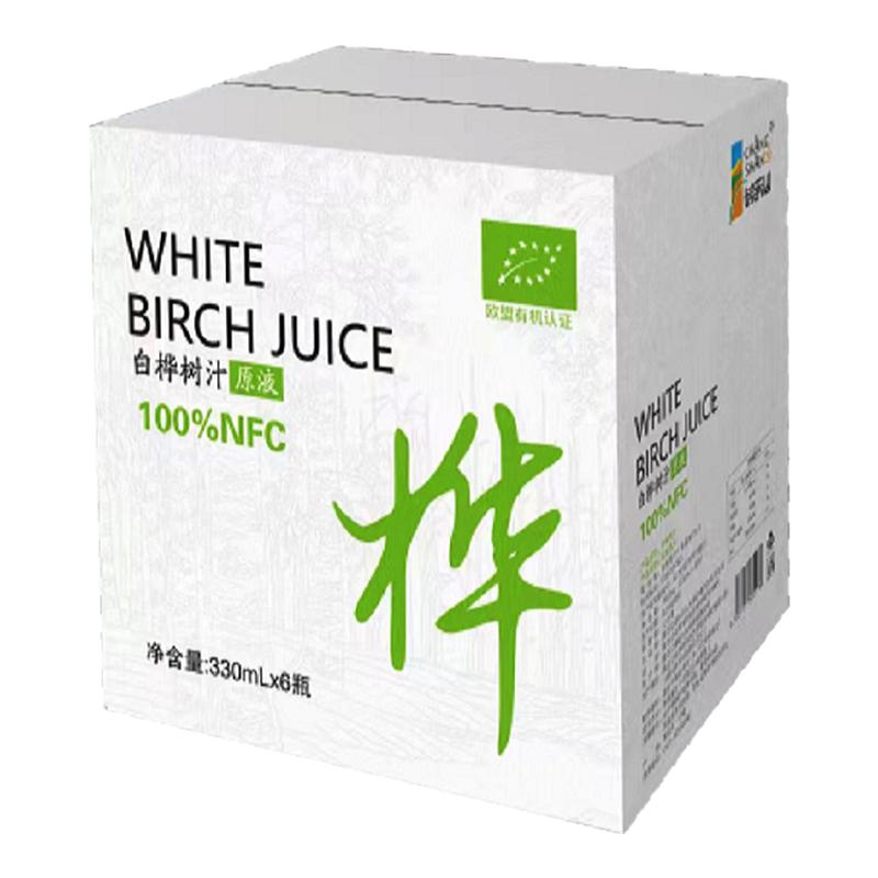 長樂山白樺樹汁330ml*6瓶/箱NFC歐盟有機認證原汁原液0脂低卡