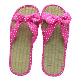 【竹编草鞋】可爱平底蝴蝶结凉拖鞋夏季女学生防臭脚凉席拖鞋LA12