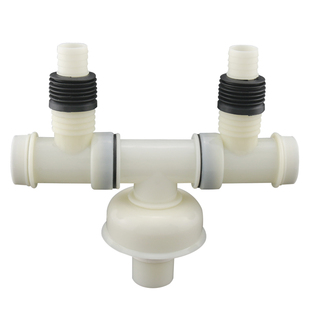 厨房洗衣机下水管道三头通 排水管防臭防返水五通专用接头拖把池