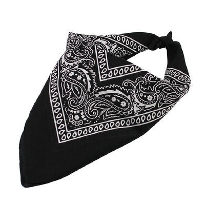 棉印图腰果花嘻哈头巾