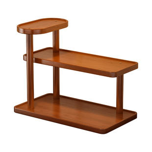 化妆品置物架梳妆台香水口红首饰实木收纳整理架桌面护肤品收纳盒