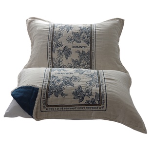 纯棉纱布枕巾一对装柔软舒适北欧式全棉成人轻奢美式情侣枕头盖巾