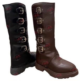 增高15CM-13CM长靴女士两穿可拆卸长筒原创定制女鞋经典黑咖色