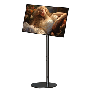 易之固电视机移动落地支架 卧室直播推车 移动式底座带轮稳固