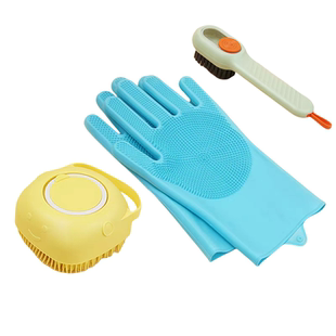 牧灵宠物洗澡手套小狗狗神器泰迪金毛比熊犬按摩梳毛刷子排梳用品