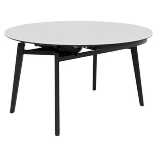 德利丰岩板餐桌折叠伸缩实木餐桌现代简约小户型家用方变圆饭桌椅