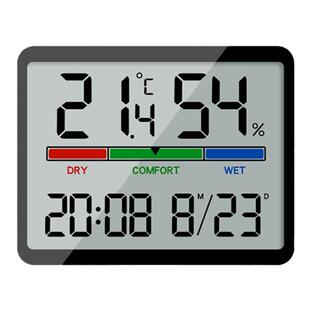 新款磁铁冰箱磁吸时钟桌面电子温湿度计闹钟大屏家用温度计厨房钟