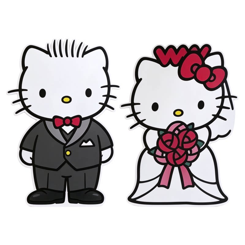 卡通室内求婚背景kt板凯蒂猫定制