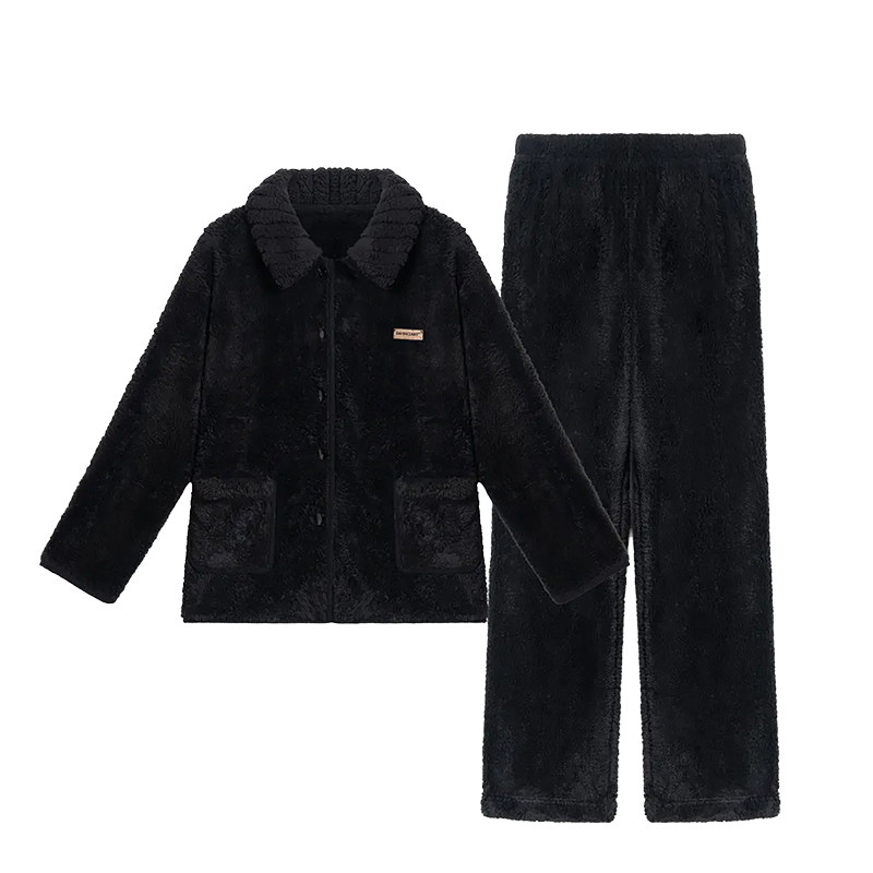 达芬奇密码黑绒情侣睡衣家居服