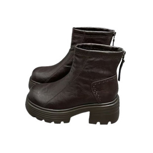 小个子粗跟增高短靴女2025冬季新款加绒复古保暖英伦风休闲马丁靴