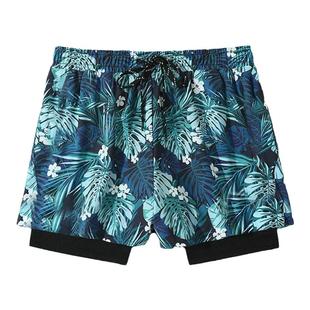 泳衣男士速干防尴尬大码宽松双层泳裤泡温泉专业男款游泳装备全套