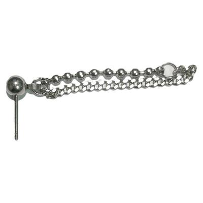 钛钢冷淡风女双层耳链耳骨钉