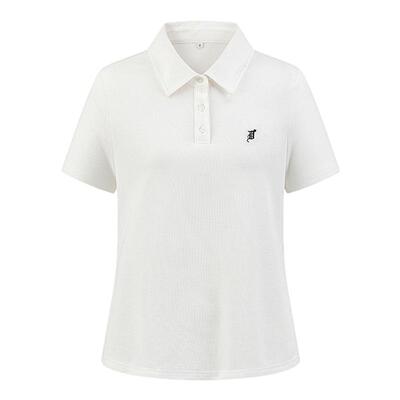 polo衫女日系甜妹刺绣T恤