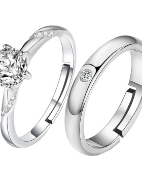 情侣假戒指结婚对戒现场用高端