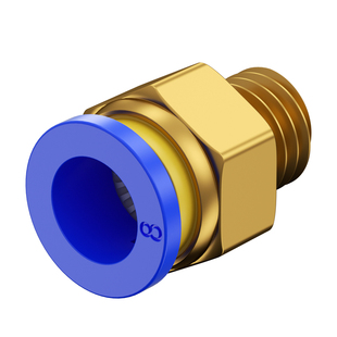 模具气管快速接头公制螺纹直通PC4/6/8-M5-M6-M8-M10-M12配件大全