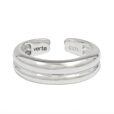 韩国verte可调节双环925银戒指