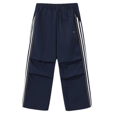 UMAMIISM有茂密声 早春吸湿速干条纹撞色梭织长裤抽绳可调节