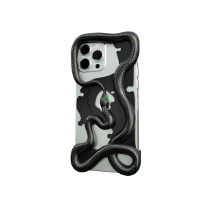 LAPUVAVA手机壳适用iPhone16ProMax手机套 苹果衔尾蛇镂空装饰壳