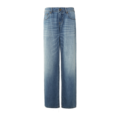 SMIIILE巴黎扣宽松做旧牛仔裤女