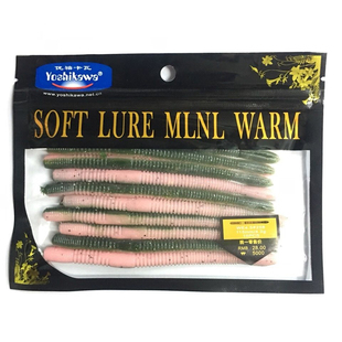 吉川面条虫路亚软饵软虫加盐黑坑水库鲈鱼浮水沉水高比重送保护圈