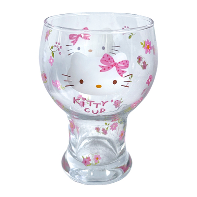 SHˇ简约萌趣透亮日式猫咪玻璃杯