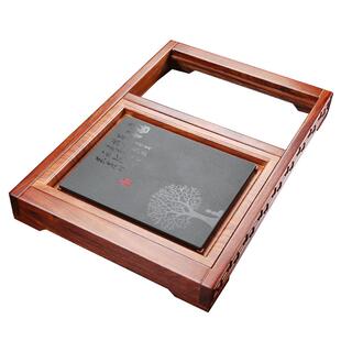花梨实木乌金石头茶盘自配37x20电器功夫茶台储水直排式简约茶海