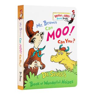 英文原版 Mr Brown Can Moo Can You 布朗先生可以嚒嚒叫你行么 儿童启蒙英文纸板书 Dr Seuss 苏斯博士 亲子共读绘本