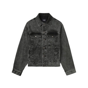 IT We11Done女装宽松牛仔夹克新款潮流个性卡通涂鸦印花水洗外套