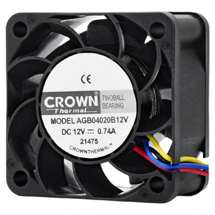 4020惯展12V0.74A暴力4CM电源机箱双滚珠PWM散热风扇AGB04020B12V